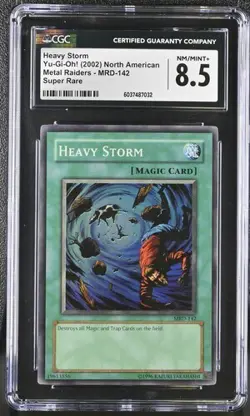 Heavy Storm *CGC NM/MINT+ 8.5* MRD-142 * Super Rare * Vintage *H 2002 * Yugioh - Image 1
