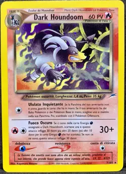 Pokemon Card Dark Houndoom Holo 007/113 Neo Destiny Ita - Image 1