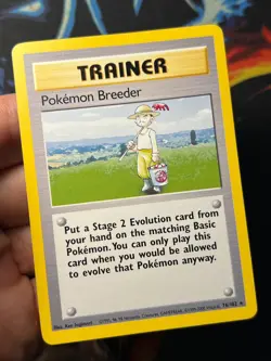 Pokemon Breeder 76/102 4th Print Base Set Rare Pokemon Card - MP - Image 5