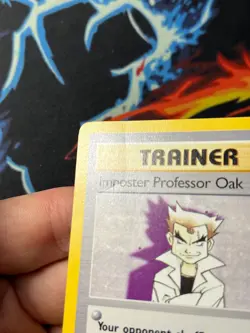 Imposter Professor Oak 73/102 4th Print Base Set Rare Pokemon Card - MP - Image 4