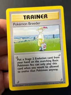 Pokemon Breeder 76/102 4th Print Base Set Rare Pokemon Card - Near Mint - Image 3