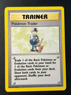 Pokemon Trader 77/102 4th Print Base Set Rare Pokemon Card - LP - Image 1