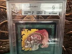 Llanowar Elves - Beta - MTG - BGS 9 with a 9.5 & 10. - Image 2