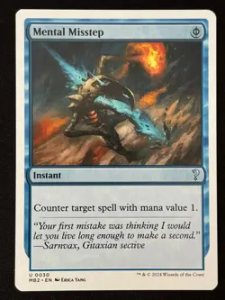 1x MTG Mental Misstep (White Border) - Mystery Booster 2 (MB2) #30 - Magic - Image 1