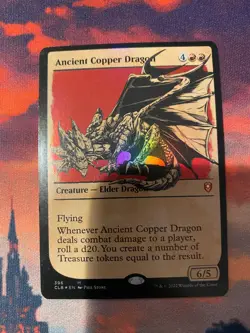 MTG Battle For Baldurs Gate Ancient Copper Dragon Showcase Foil - Image 1