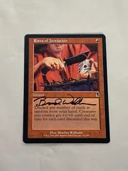 MTG Rites of Initiation Artist Proof and Signature Signed Williams - Image 1