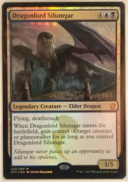 Magic the Gathering (MTG) Dragonlord Silumgar Prerelease Foil - Image 1