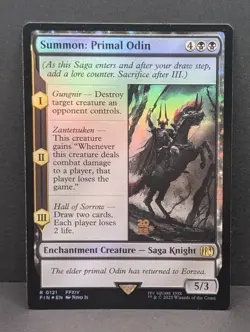 Summon: Primal Odin Prerelease FOIL FFIV Final Fantasy 9 MTG Magic The Gathering - Image 1