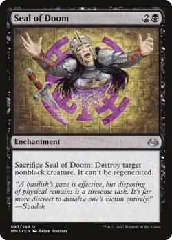 1x Seal of Doom *FOIL* - NM - Modern Masters 2017 - SPARROW MAGIC mtg - Image 1