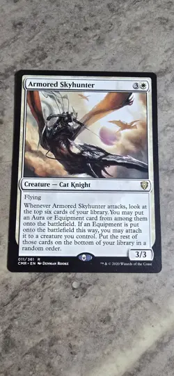 Armored Skyhunter Commander Legends Regular Creature Cat Knight Rare MTG NM - Image 1