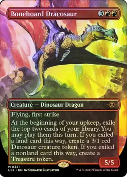 Bonehoard Dracosaur Foil Borderless The Lost Caverns of Ixalan NM MTG - Image 1