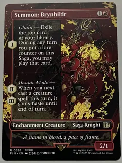 MTG Final Fantasy Summon: Brynhildr Enchantment Creature RARE REGULAR #0366 - Image 1