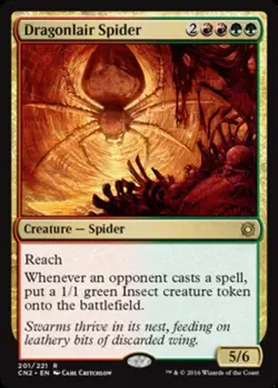 4x MTG Dragonlair Spider, Light Play, English Conspiracy: Take the Crown - Image 1