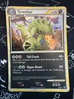 Tyranitar Heart Gold Soul Silver Unleashed 26/95 Holo Pokemon Card Rare HGSS - Image 1