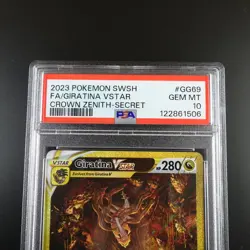 PSA 10 Giratina Vstar GG69/GG70 Crown Zenith Holo Pokemon Card - Image 2