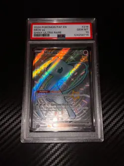 PSA 10 GEM MT Mew ex 216/091 SV: Paldean Fates Holo Pokemon TCG - Image 1
