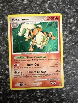 Arcanine Platinum Rising Rivals Pokemon TCG Card 1/111 Holo Rare HP - Image 1
