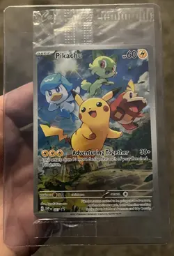 Pokemon TCG Pikachu SVP027 Scarlet & Violet Paldea Evolved Sealed Black Star - Image 1