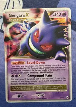 Pokemon TCG Gengar LV.X Platinum Arceus Holo Ultra Rare Card 97/99 2009 - Image 2