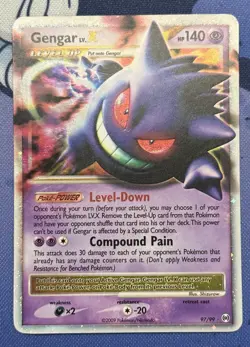 Pokemon TCG Gengar LV.X Platinum Arceus Holo Ultra Rare Card 97/99 2009 - Image 5