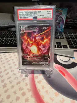 PSA 9 2022 Pokemon SWSH Black Star Promo #261 Charizard VMAX - UPC - Image 1