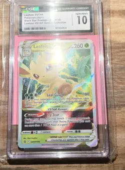 Pokemon Leafeon VSTAR Black Star Promo TCG SWSH195 CGC 10 - Image 1