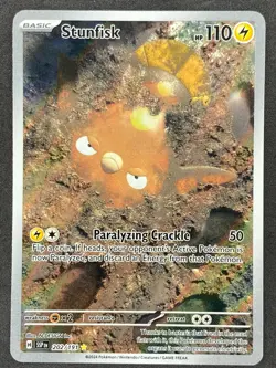 Pokemon Stunfisk Illustration Rare 202/191 SSP Surging Sparks NM - Image 1