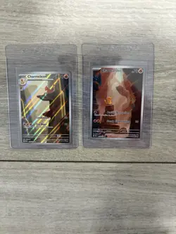 Pokemon TCG Charmander 168 and Charmeleon 169 151 Illustration Rare Set M/NM - Image 1