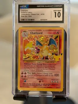 Pokemon 2021 Celebrations Classic Coll #4/102 Charizard Holo GEM MNT 10 - Image 1