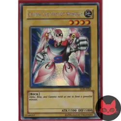 Yugioh Gamma The Magnet Warrior DOR-E003 Prismatic Secret Rare LP - Image 1
