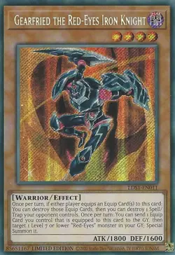 Yugioh! Gearfried the Red-Eyes Iron Knight - LDS1-EN011 - Secret Rare - Limited - Image 1
