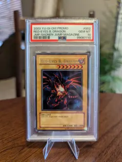 Yu-Gi-Oh! 2003 Shonen Jump - JMP-002 - Red-Eyes B. Dragon (Black) - PSA 10 - Image 1