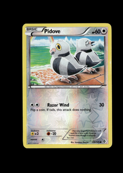 Pokemon 2012 Moderate Play Pidove Boundaries Crossed REVERSE 123/149 Card - Image 1