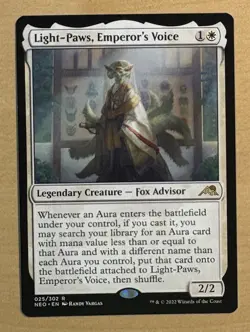MTG Light Paws-Emperor’s Voice Card, Neon Dynasty, MINT - Image 1