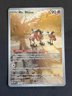 Pokemon Card TCG - Mr. Mime 179/165 Illustration Rare Scarlet & Violet 151 NM - Image 1