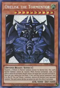 Obelisk the Tormentor - TN19-EN007 - Prismatic Secret Rare - YuGiOh TCG Card - Image 1