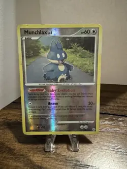 Pokemon TCG Munchlax 33/130 Diamond and Pearl Reverse Holo Card HP - Image 1