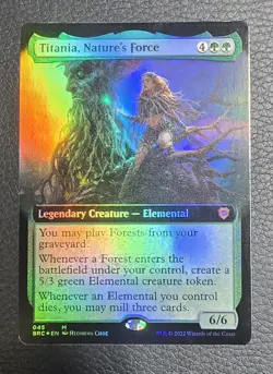 MTG English Titania, Nature's Force (Extended Art) NM Foil Magic Card - Image 1