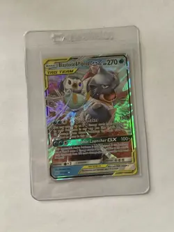 Blastoise & Piplup GX FULL ART FOIL Pokemon Card 38/236 - Cosmic Eclipse - NM/M - Image 1