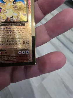Pokemon Celebrations Gold Metal Charizard Card 4/102 Premium Collection - Image 3