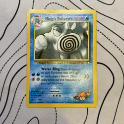 Misty's Poliwrath 31/132 Unlimited Rare Gym Heroes Pokemon Card HP - Image 1