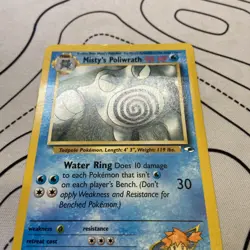 Misty's Poliwrath 31/132 Unlimited Rare Gym Heroes Pokemon Card HP - Image 2