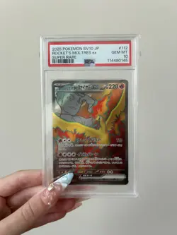 Team Rocket's Moltres ex 112/098 (Japanese) PSA 10 Pokemon Card - Image 1
