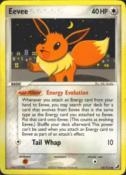 Eevee 55/115 Common Unseen Forces Pokemon Card LP - Image 1