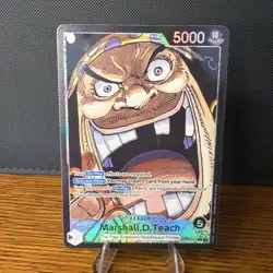 One Piece Card Game TCG Marshall D. Teach OP09-081 Alt Art Leader English - Image 1