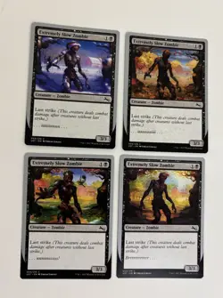 Unstable Extremely Slow Zombie Set of 4 Summer Fall Winter Spring NM MTG Magic - Image 1