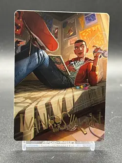 MTG Spider-Man Art Series Miles Morales Ivan Shavrin 35/54 Gold Stamped - Image 1