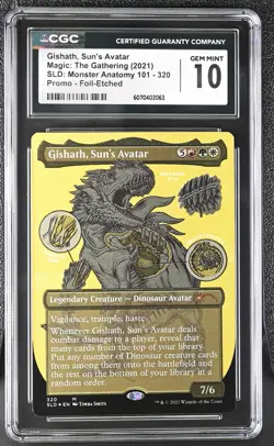 GISHATH, SUN'S AVATAR Secret Lair Etched Foil Monster Anatomy CGC 10 MTG - Image 1