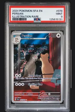 Pokemon TCG Persian 078 078/064 SFA EN-Shrouded Fable IR MINT PSA 9 CLEAN - Image 1