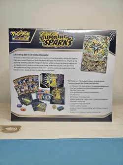 Pokemon Center ETB Surging Sparks PC Exclusive ETB, Sealed Small Rip - Image 3